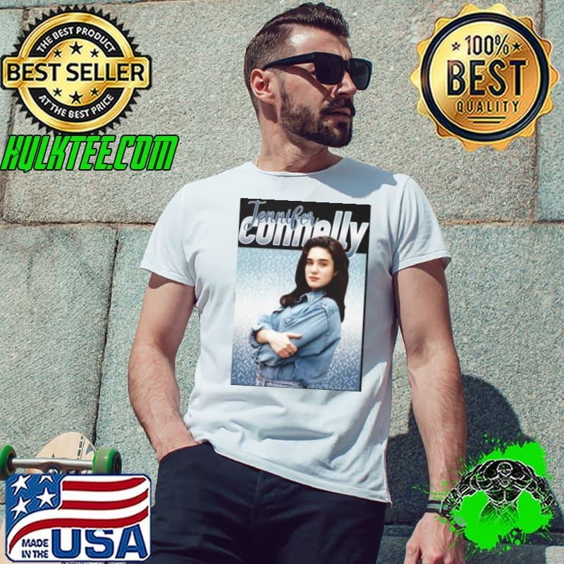 Jennifer Connelly American Actress 80s Blue Vintage T-Shirt