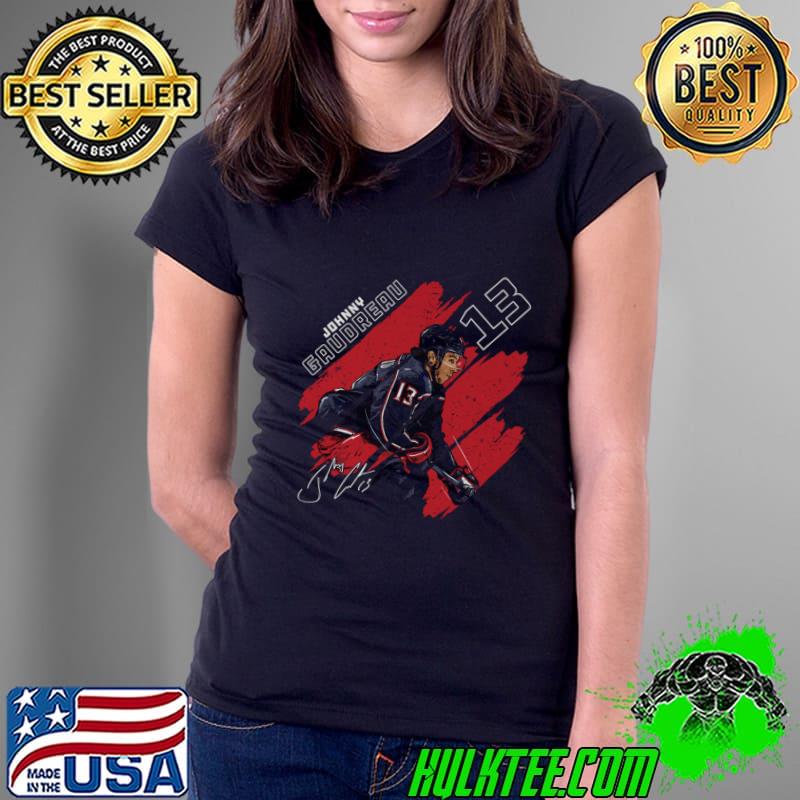 Johnny Gaudreau Columbus Stripes American professional ice hockey winger T-Shirt