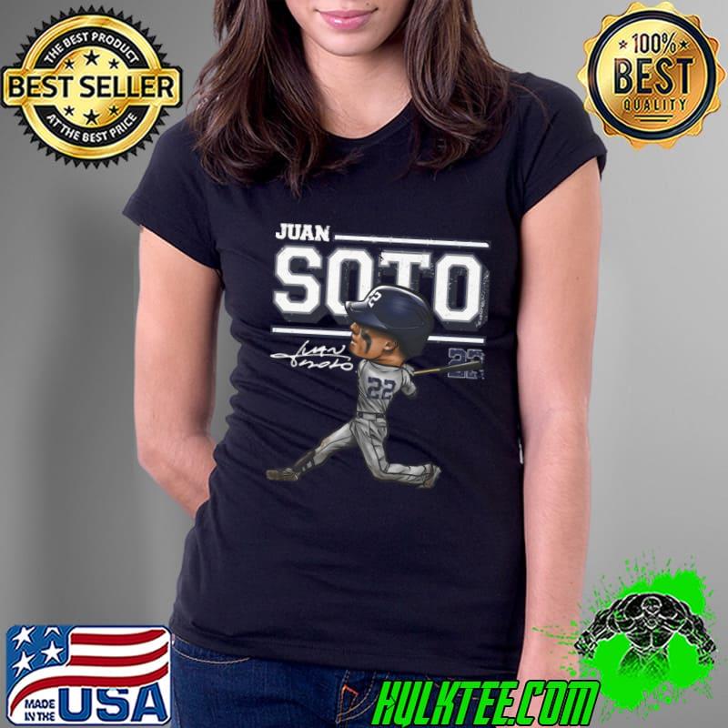 Juan Soto Dominican professional baseball outfielder New York Y Cartoon T-Shirt Ladies Tee Juan Soto Dominican professional baseball outfielder New York Y Cartoon T-Shirt Ladies Tee