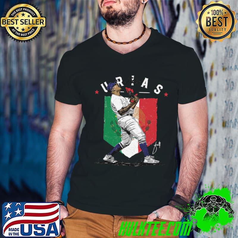 Julio Urias Los Angeles D Mexican Flag T-Shirt Guys V Neck Julio Urias Los Angeles D Mexican Flag T-Shirt Guys V Neck