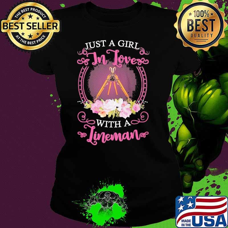Just a Girl in Love with a Lineman flower shirt