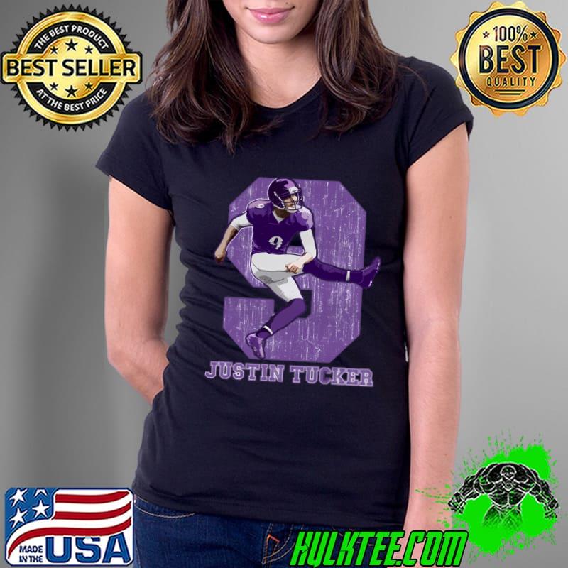 Justin Tucker Baltimore Kick American football placekicker for the Baltimore Ravens T-Shirt