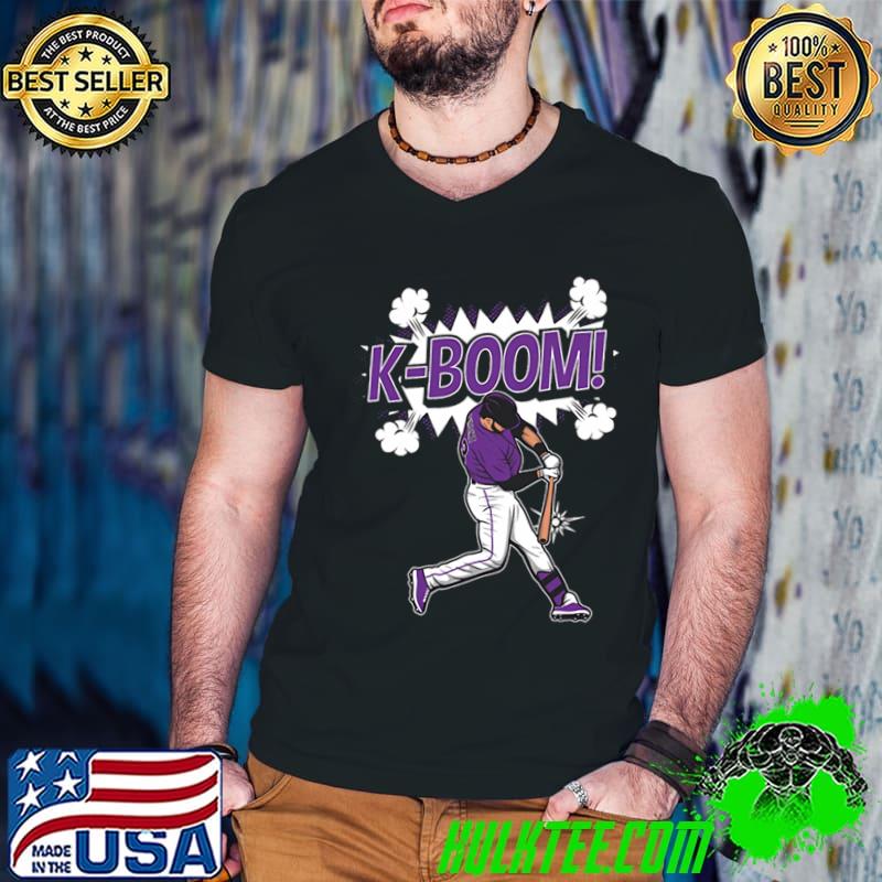 Kris Bryant K-Boom American professional baseball third baseman and outfielder T-Shirt Guys V Neck Kris Bryant K-Boom American professional baseball third baseman and outfielder T-Shirt Guys V Neck