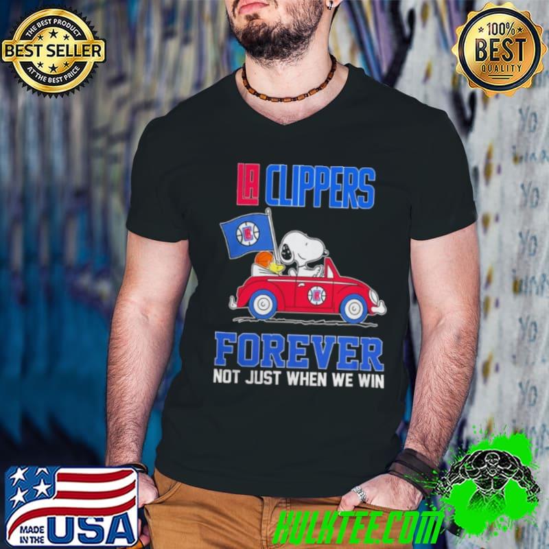 LA Clippers Peanuts Snoopy And Woodstock On Car LA Clippers Forever Not Just When We Win Shirt Guys V Neck LA Clippers Peanuts Snoopy And Woodstock On Car LA Clippers Forever Not Just When We Win Shirt Guys V Neck