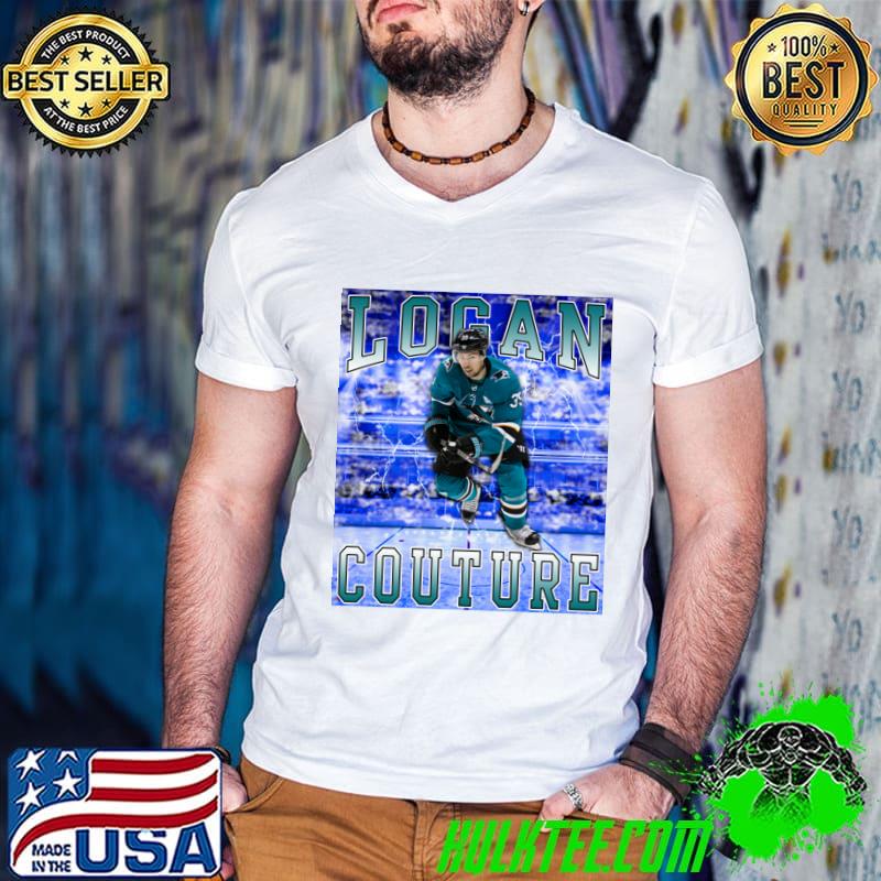 Logan Couture Canadian professional ice hockey centre and captain of the San Jose Sharks T-Shirt Guys V Neck Logan Couture Canadian professional ice hockey centre and captain of the San Jose Sharks T-Shirt Guys V Neck