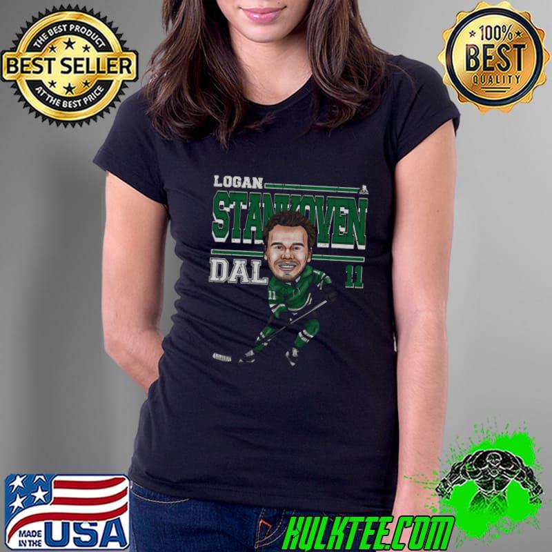 Logan Stankoven Dallas Cartoon Canadian professional ice hockey forward T-Shirt Logan Stankoven Dallas Cartoon Canadian professional ice hockey forward T-Shirt