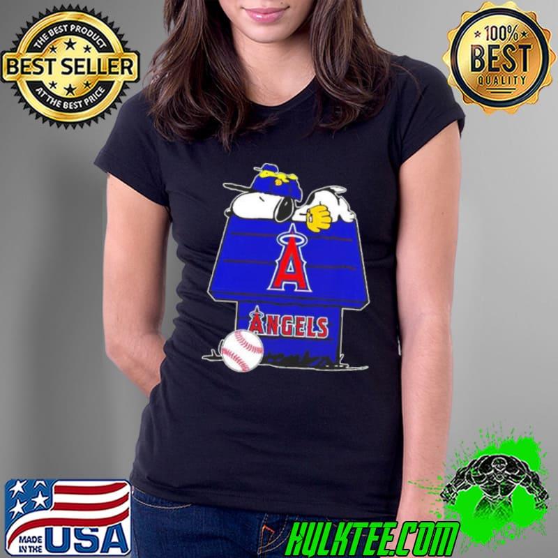 Los Angeles Angels Snoopy And Woodstock The Peanuts Baseball Shirt