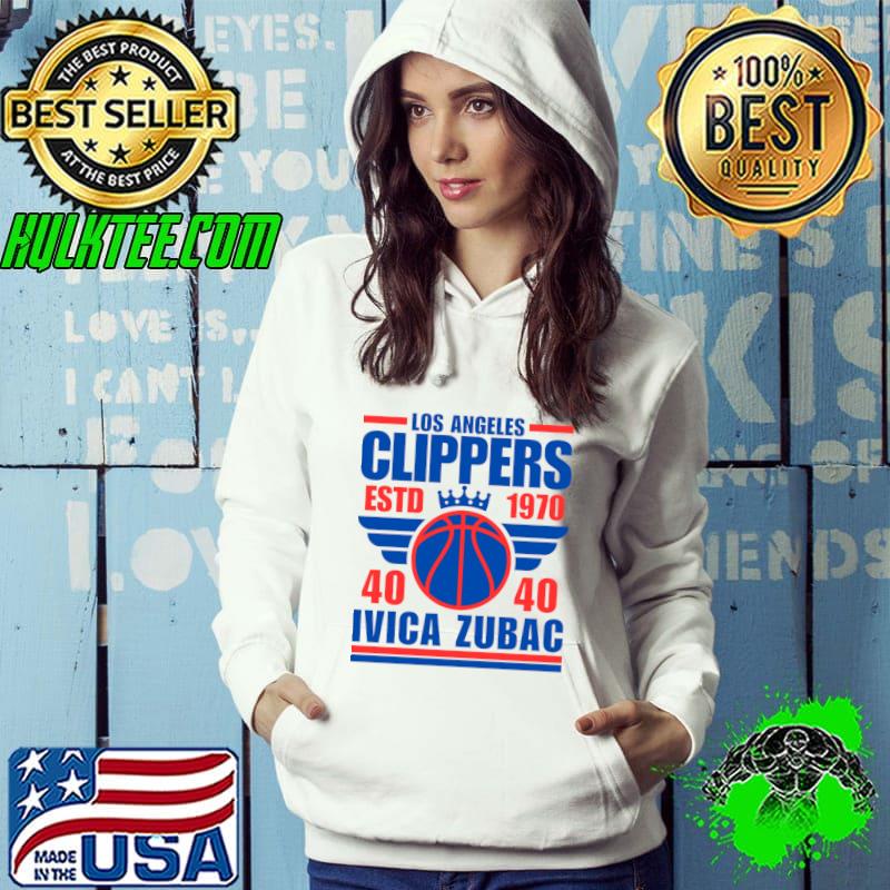 Los Angeles Clippers Est 1970 Ivica Zubac 40 Basketball Retro T-Shirt