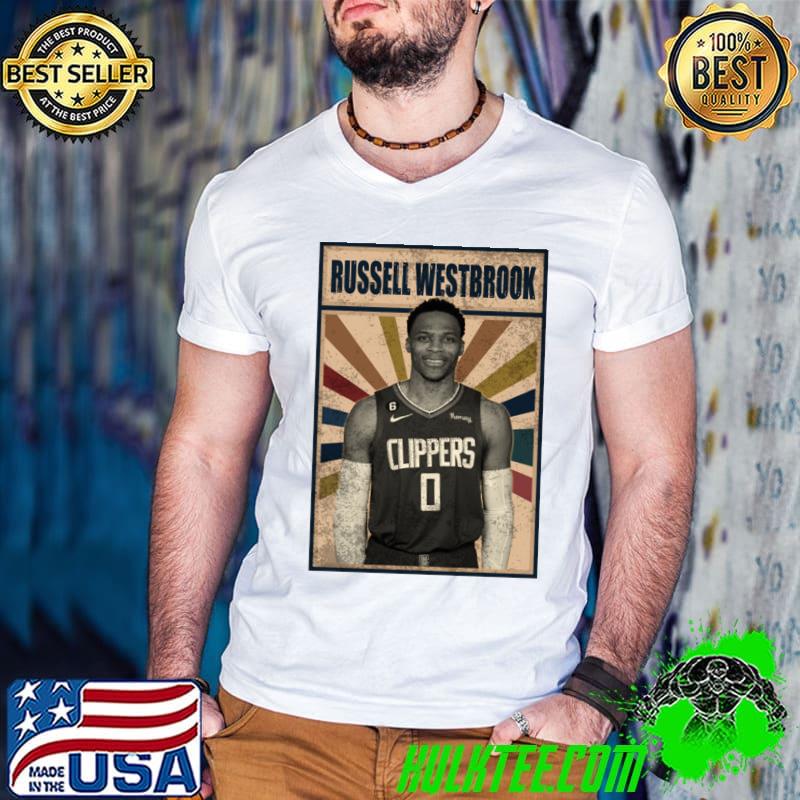 Los Angeles Clippers Russell Westbrook American professional basketball T-Shirt Guys V Neck Los Angeles Clippers Russell Westbrook American professional basketball T-Shirt Guys V Neck