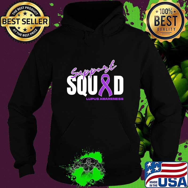 Lupus Awareness Purple Ribbon Support Squad T-Shirt Hoodie Lupus Awareness Purple Ribbon Support Squad T-Shirt Hoodie