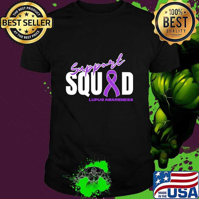 Lupus Awareness Purple Ribbon Support Squad T-Shirt Unisex Lupus Awareness Purple Ribbon Support Squad T-Shirt Unisex