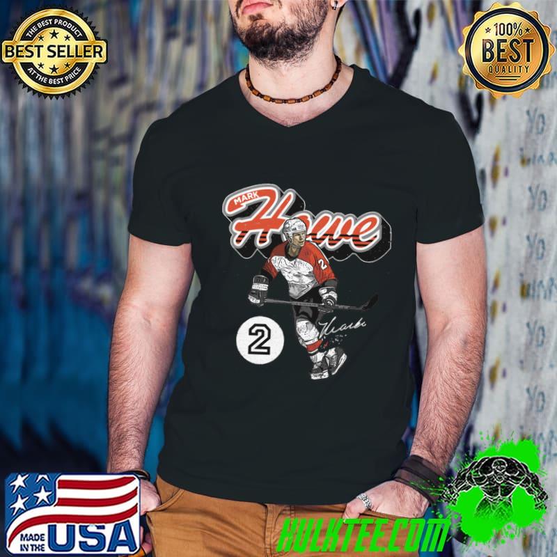 Mark Howe American former professional ice hockey defenseman Philadelphia Retro Script T-Shirt Guys V Neck Mark Howe American former professional ice hockey defenseman Philadelphia Retro Script T-Shirt Guys V Neck