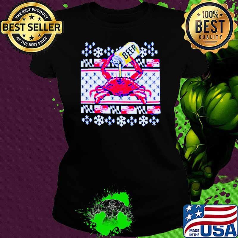 Maryland crab with beer shirt