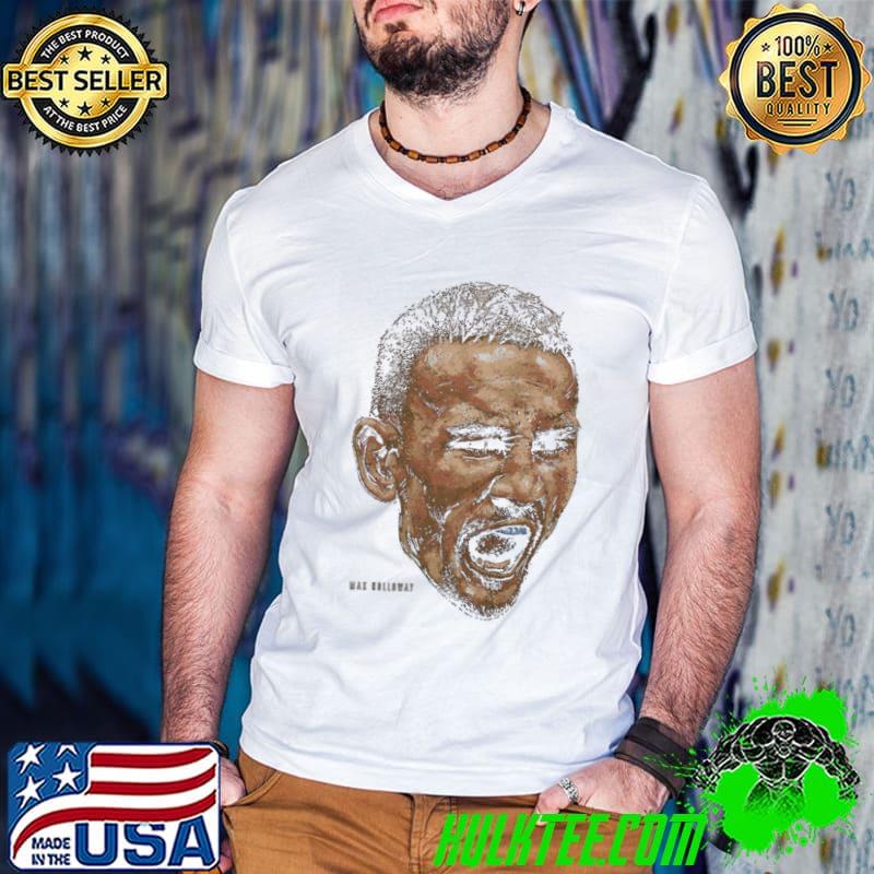 Max Holloway Portrait American professional mixed martial artist T-Shirt Guys V Neck Max Holloway Portrait American professional mixed martial artist T-Shirt Guys V Neck