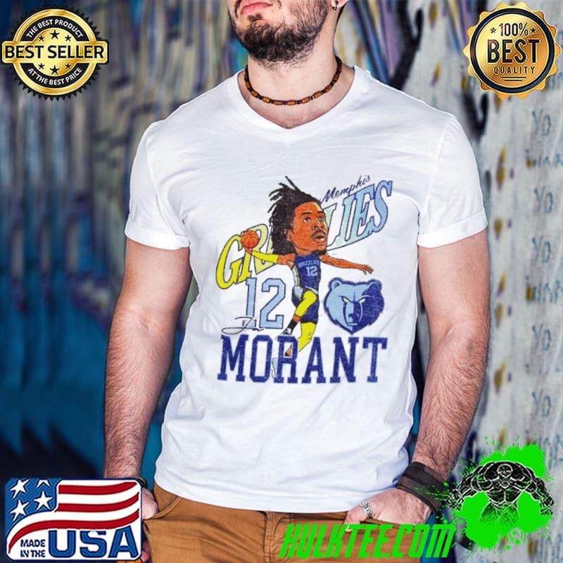 Memphis Grizzlies Ja Morant Caricature Shirt Guys V Neck Memphis Grizzlies Ja Morant Caricature Shirt Guys V Neck