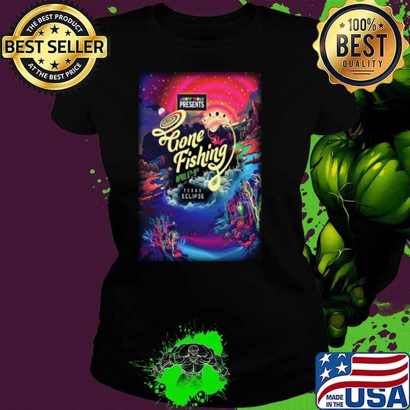Meow Wolf X Gone Fishing Apr 5 9 2024 At Texas Eclipse In San Marcos TX Shirt