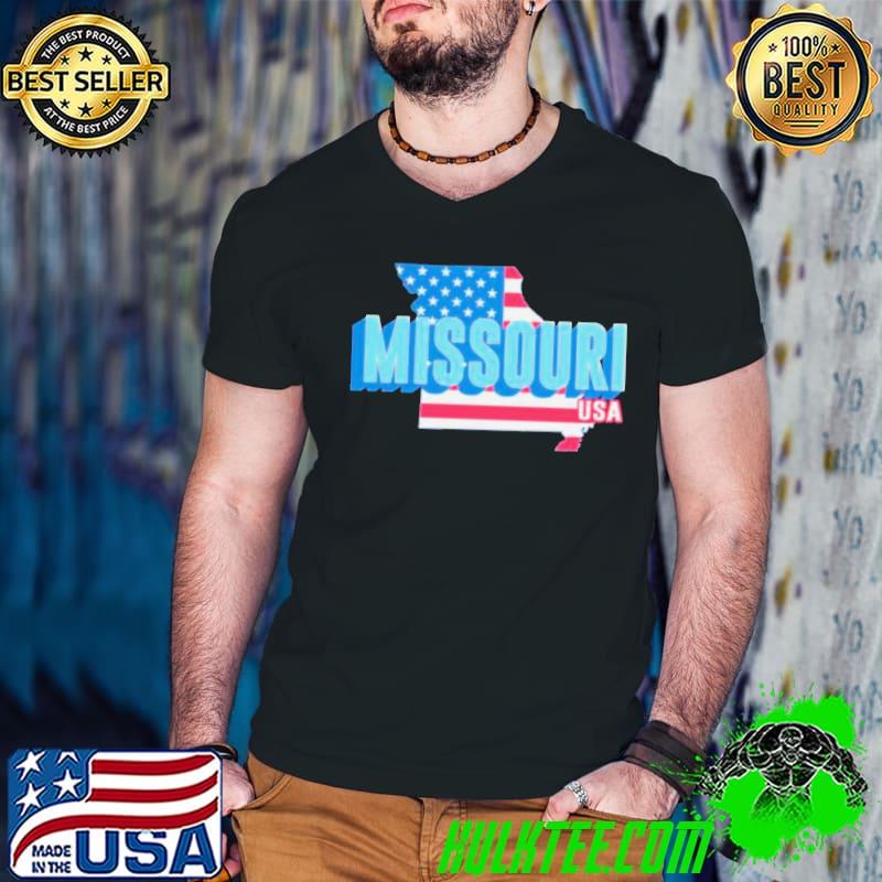 Missouri map USA flag s Guys V Neck Missouri map USA flag s Guys V Neck