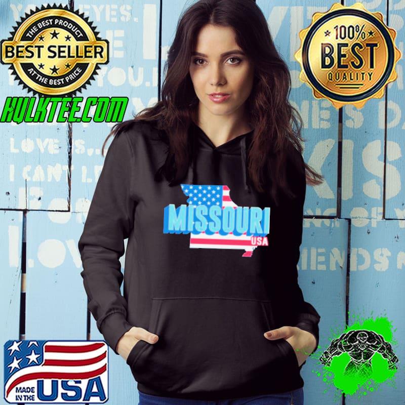 Missouri map USA flag s Hoodie Missouri map USA flag s Hoodie