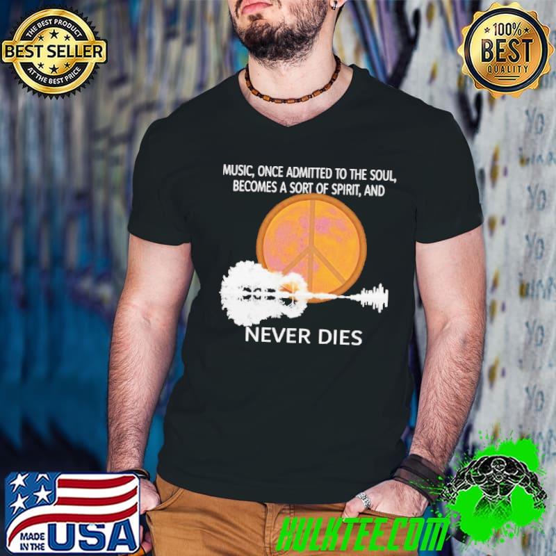 Music once admitted to the soul becomes a sort of spirit and never dies shirt