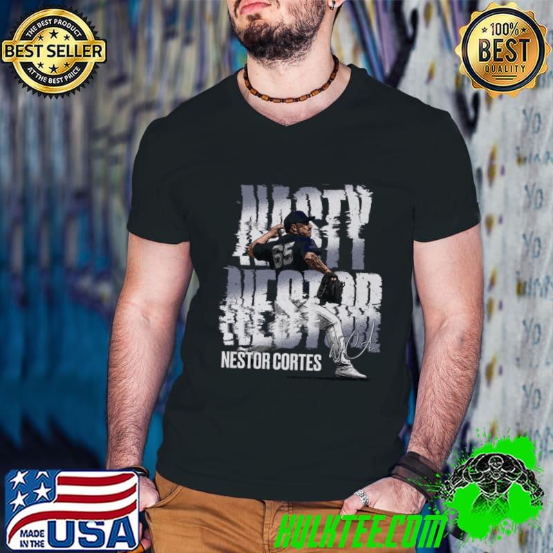 Nestor Cortes Cuban-American professional baseball pitcher New York Y Rough T-Shirt Guys V Neck Nestor Cortes Cuban-American professional baseball pitcher New York Y Rough T-Shirt Guys V Neck