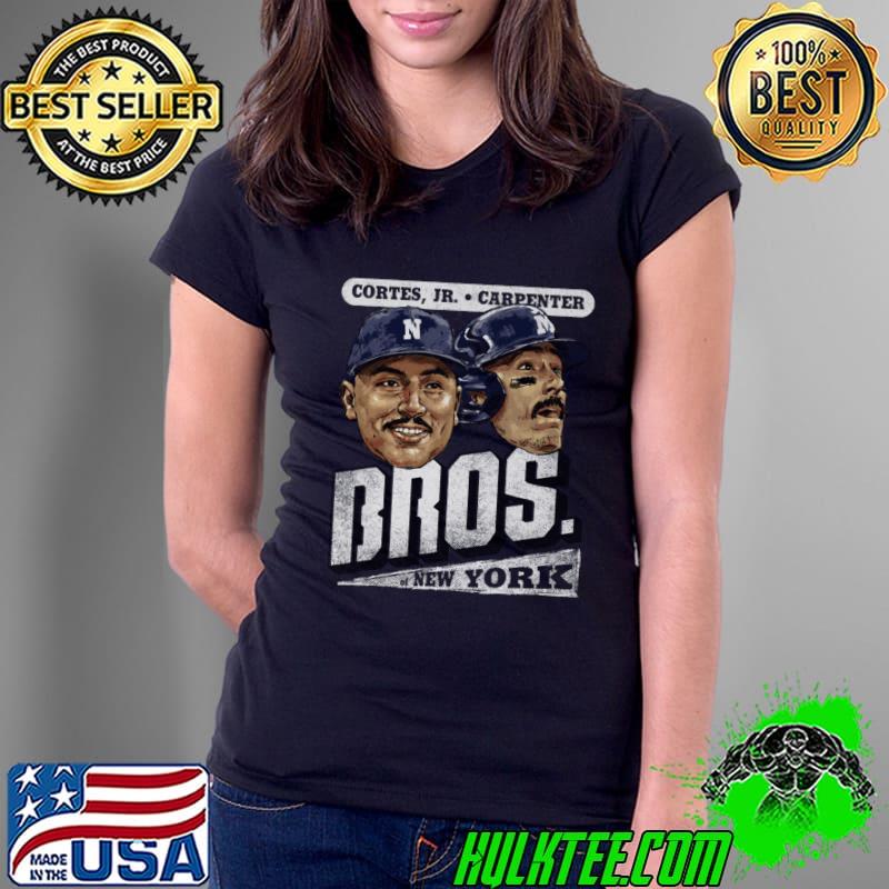 Nestor Cortes Jr. & Matt Carpenter New York Y Bros T-Shirt Ladies Tee Nestor Cortes Jr. & Matt Carpenter New York Y Bros T-Shirt Ladies Tee