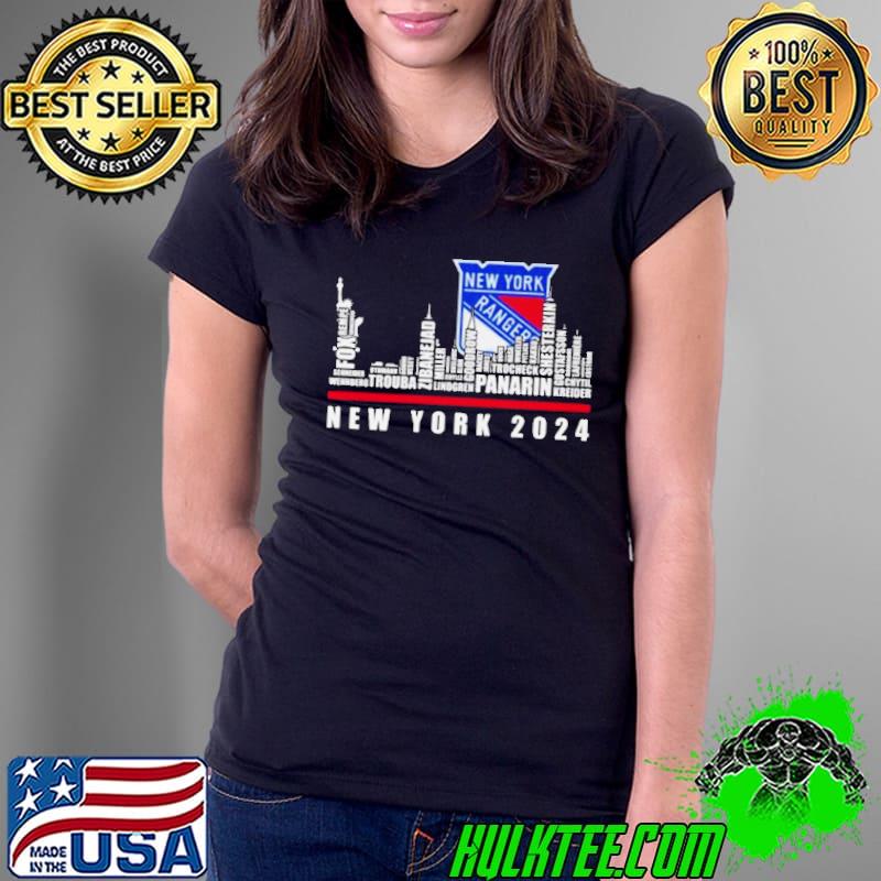 New York Rangers 2024 Skyline Players Names Shirt