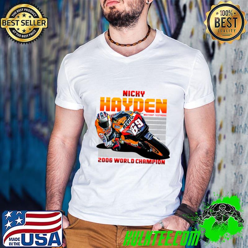 Nicky Hayden 2006 Champion Retro Superbike Champion and former MotoGP T-Shirt