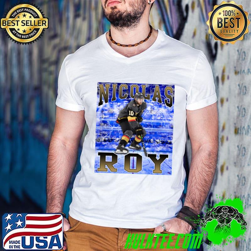 Nicolas Roy Canadian professional ice hockey centre for the Vegas Golden Knights T-Shirt Guys V Neck Nicolas Roy Canadian professional ice hockey centre for the Vegas Golden Knights T-Shirt Guys V Neck