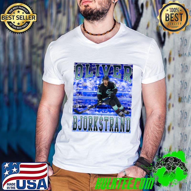 Oliver Bjorkstrand Danish professional ice hockey forward for the Seattle Kraken T-Shirt Guys V Neck Oliver Bjorkstrand Danish professional ice hockey forward for the Seattle Kraken T-Shirt Guys V Neck