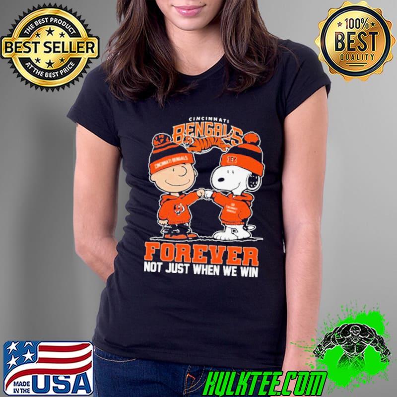 Peanuts Snoopy And Charlie Brown Cincinnati Bengals Forever Not Just When We Win Shirt