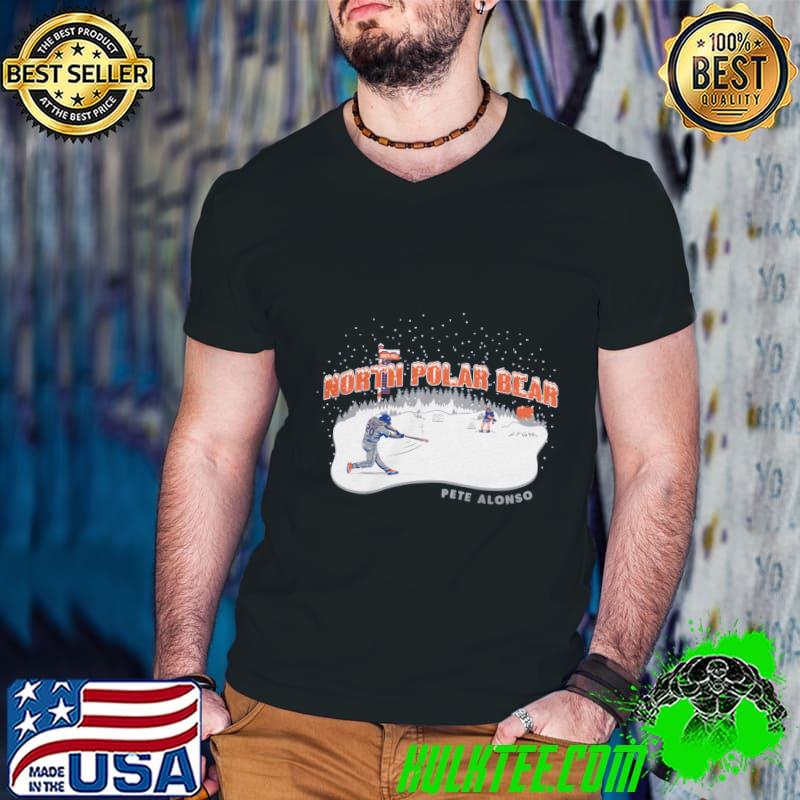 Pete Alonso American professional baseball first baseman North Polar Bear T-Shirt Guys V Neck Pete Alonso American professional baseball first baseman North Polar Bear T-Shirt Guys V Neck