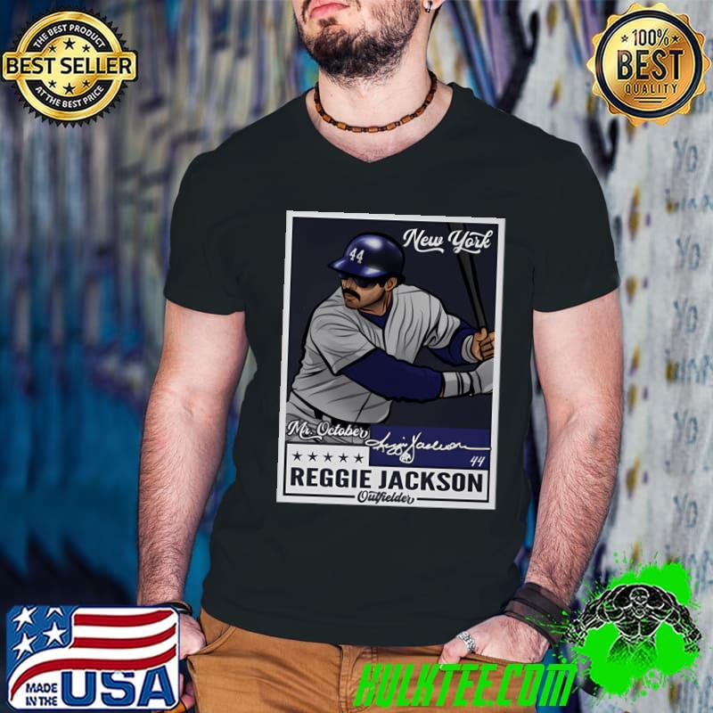 Reggie Jackson New York Y Throwback Card T-Shirt