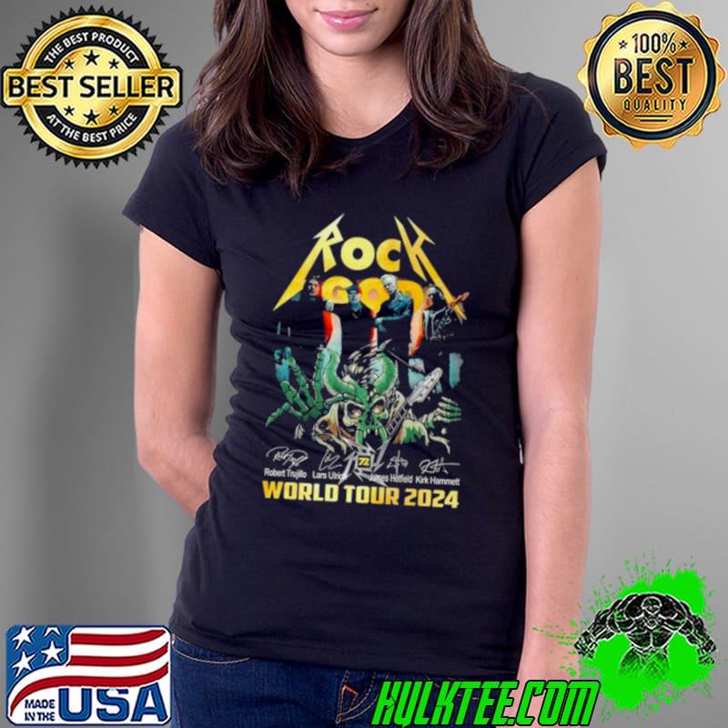 Rock God Metallica World Tour 2024 Signatures shirt