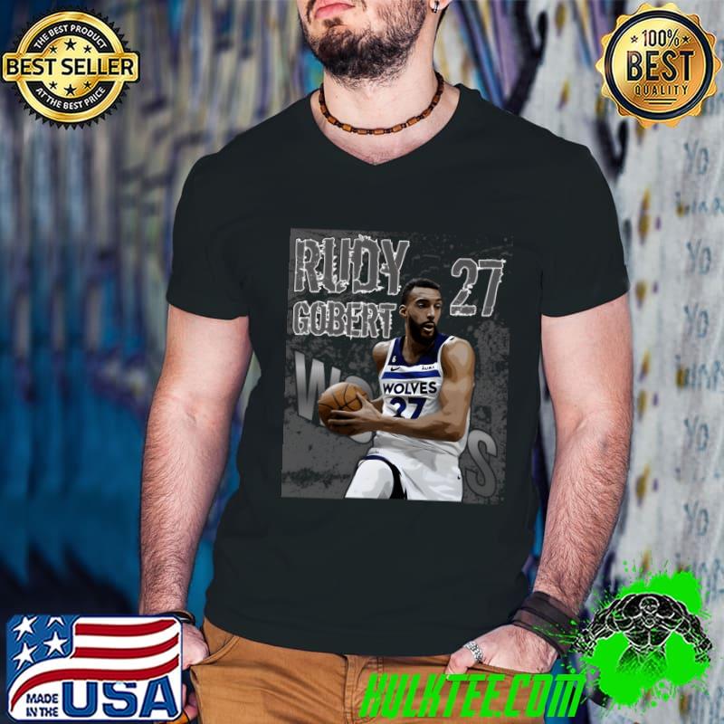 Rudy Gobert Wolves French professional basketball T-Shirt Guys V Neck Rudy Gobert Wolves French professional basketball T-Shirt Guys V Neck