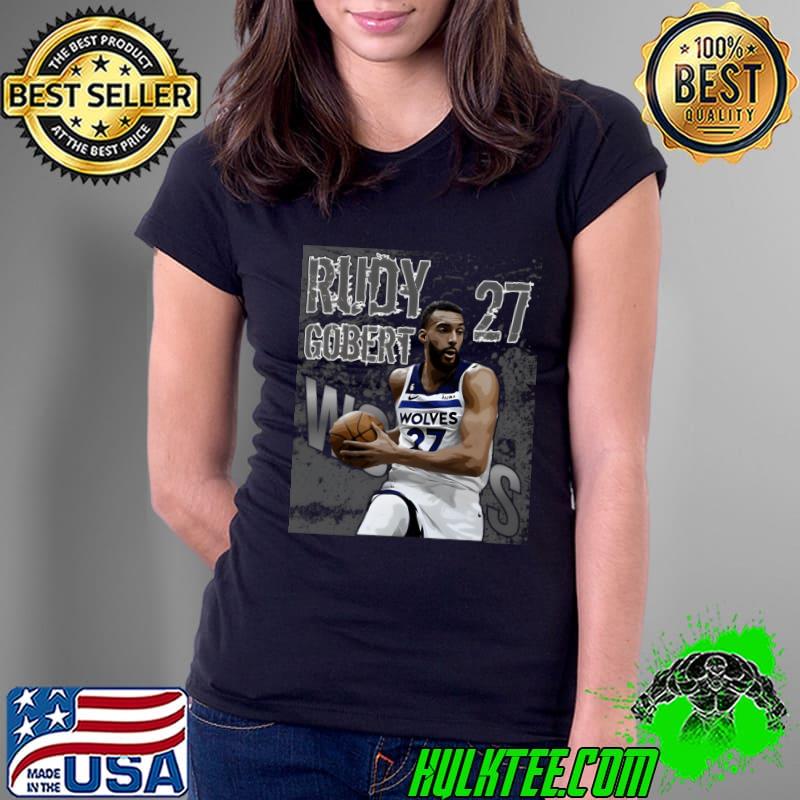 Rudy Gobert Wolves French professional basketball T-Shirt Ladies Tee Rudy Gobert Wolves French professional basketball T-Shirt Ladies Tee