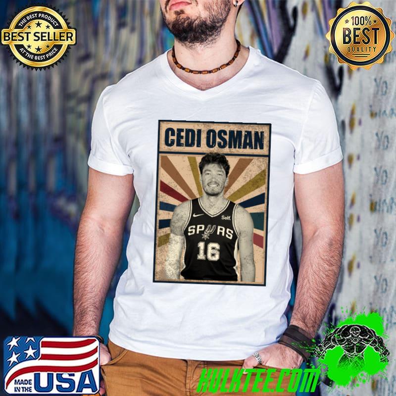 San Antonio Spurs Cedi Osman Turkish professional basketball T-Shirt Guys V Neck San Antonio Spurs Cedi Osman Turkish professional basketball T-Shirt Guys V Neck