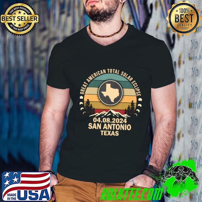 San Antonio Texas Total Solar Eclipse 2024 Great American Vintage T-Shirt