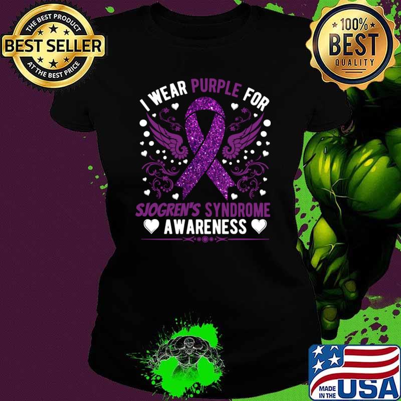 Sjogren's syndrome awareness i wear purple ribbon T-Shirt Sjogren's syndrome awareness i wear purple ribbon T-Shirt