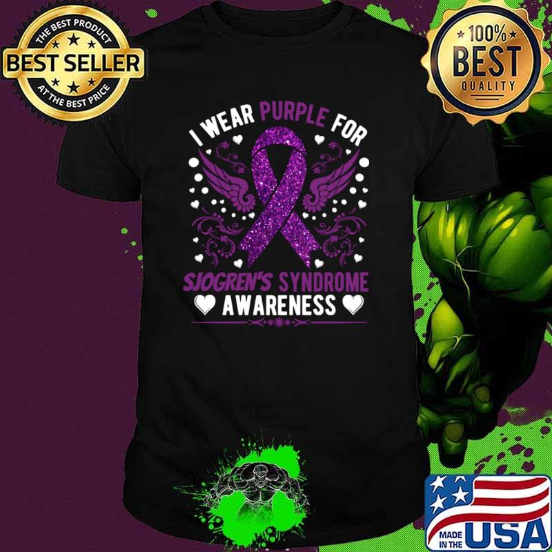 Sjogren's syndrome awareness i wear purple ribbon T-Shirt Unisex Sjogren's syndrome awareness i wear purple ribbon T-Shirt Unisex