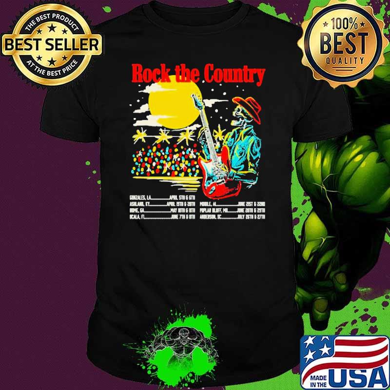Skeleton rock the country shirt