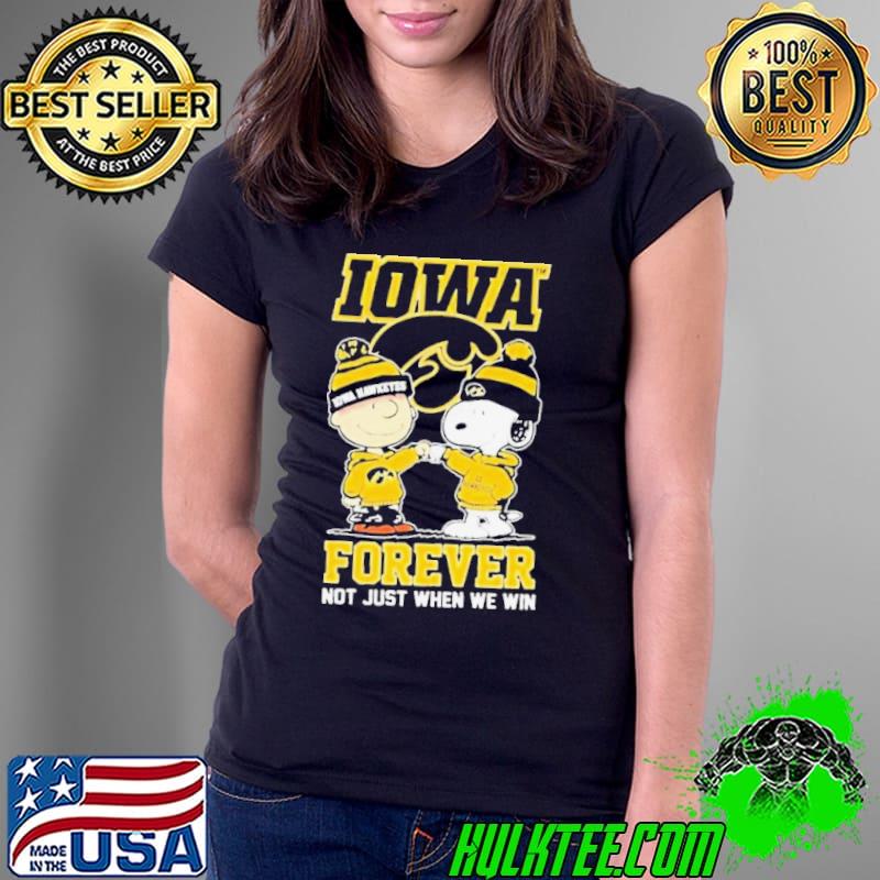 Snoopy And Charlie Brown Iowa Hawkeyes National Championship On Car Forever Not Just When We Win Shirt