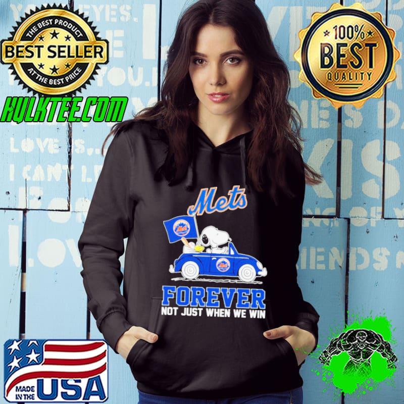 Snoopy And Woodstock On Car New York Mets Forever Not Just When We Win Shirt