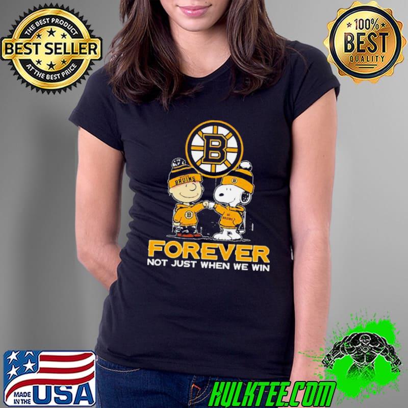 Snoopy Charlie Brown Boston Bruins Forever Not Just When We Win Skyline Shirt