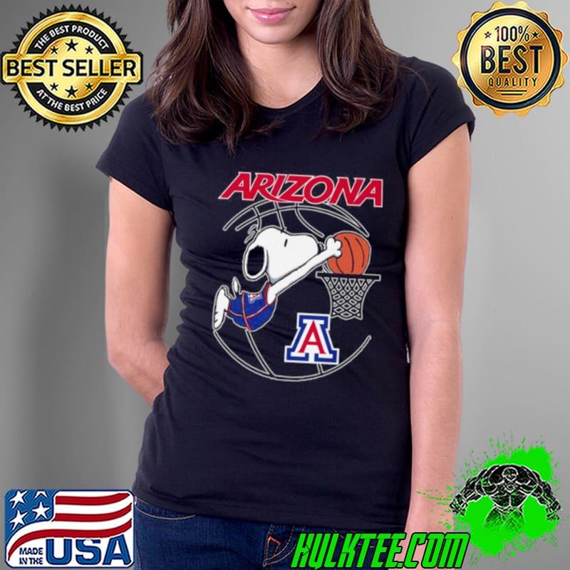 Snoopy Playing Basketball Arizona Wildcats 2024 Shirt Ladies Tee Snoopy Playing Basketball Arizona Wildcats 2024 Shirt Ladies Tee