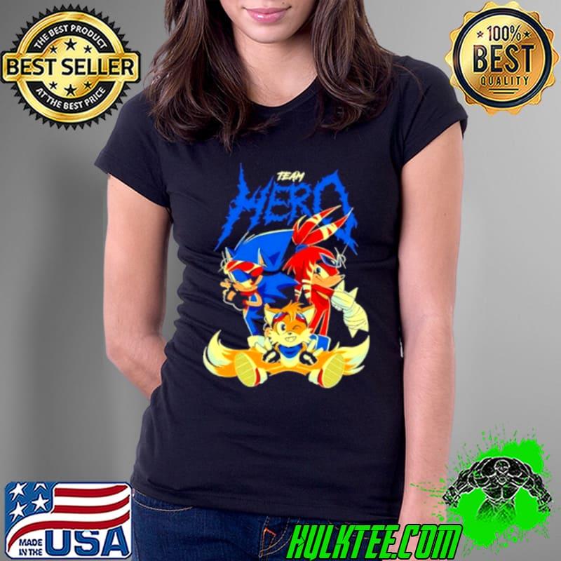 Sonic The Hedgehog Cartoon Team Hero Characters Shirt Ladies Tee Sonic The Hedgehog Cartoon Team Hero Characters Shirt Ladies Tee