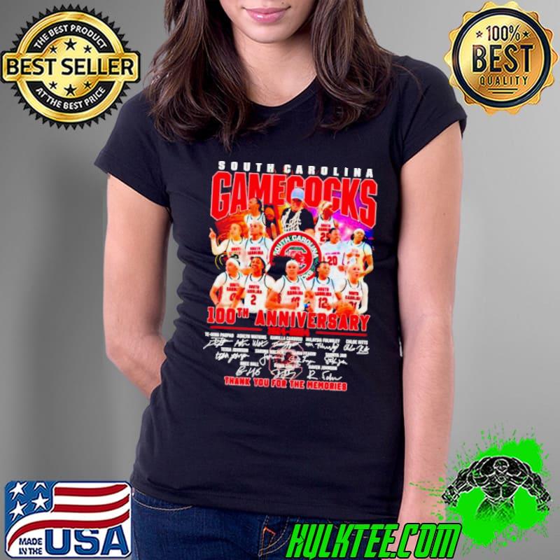 South Carolina Gamecocks 100th anniversary 1924 2024 thank you for the memories signatures shirt