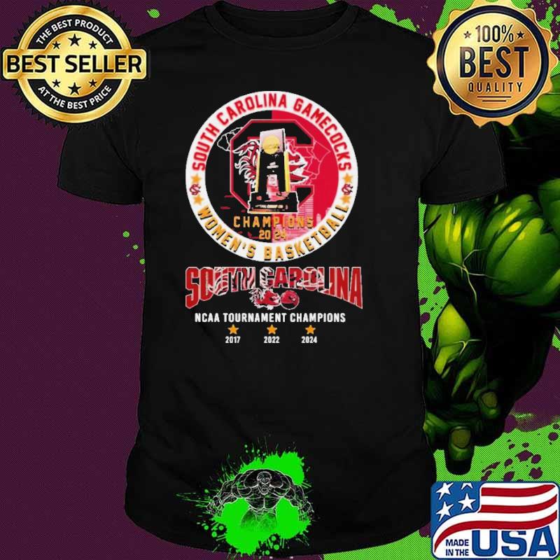 South Carolina Gamecocks NCAA Women’s Basketball Champions 2017, 2022, 2024 Shirt