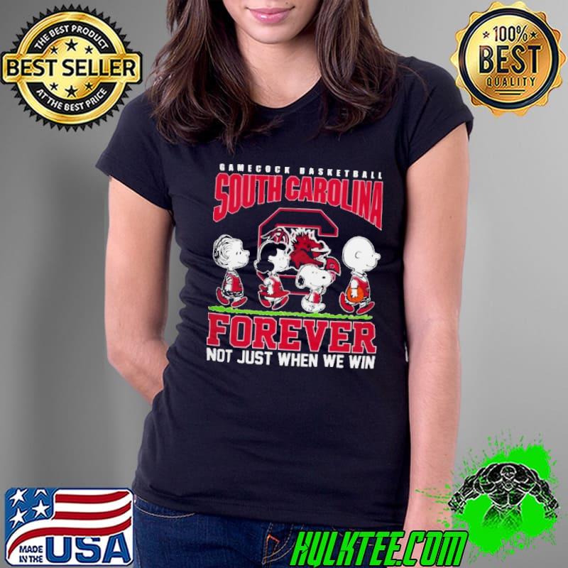 South Carolina Snoopy Basketball Forever Not Just When We Win South Logo s Ladies Tee South Carolina Snoopy Basketball Forever Not Just When We Win South Logo s Ladies Tee