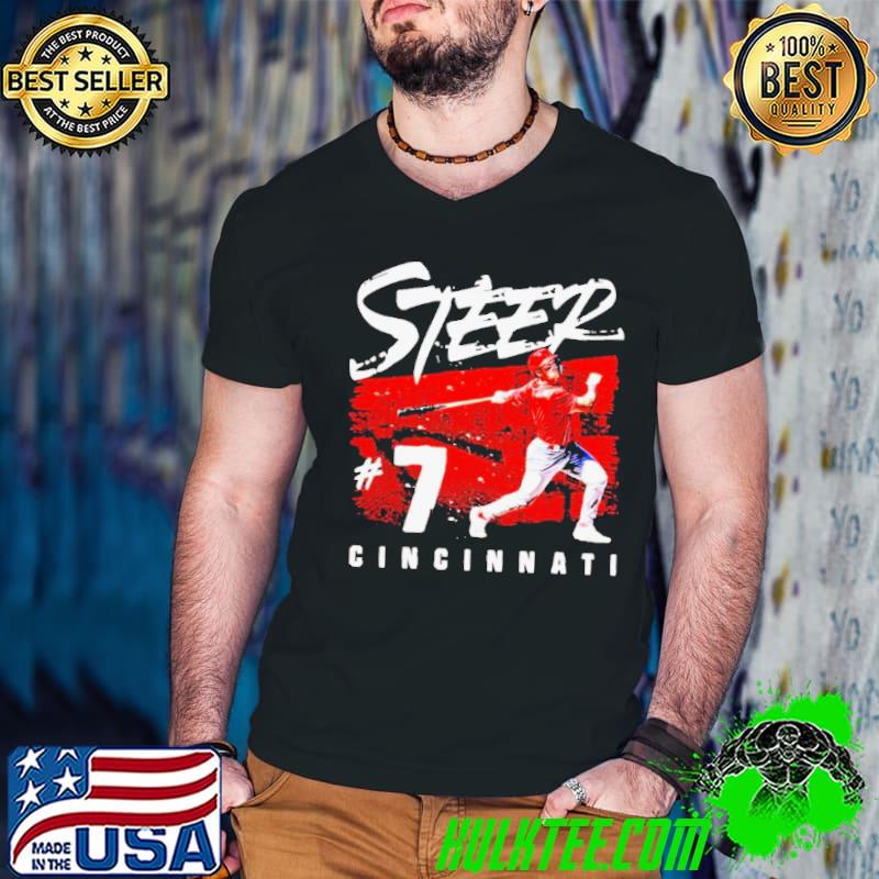 Spencer Steer Cincinnati Reds relentless spirit grunge s Guys V Neck Spencer Steer Cincinnati Reds relentless spirit grunge s Guys V Neck