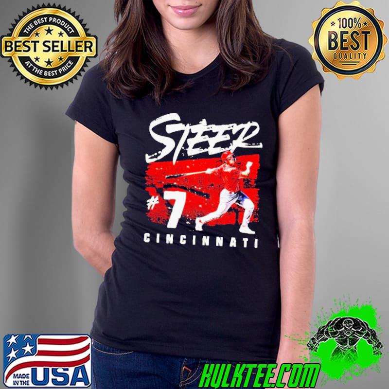 Spencer Steer Cincinnati Reds relentless spirit grunge s Ladies Tee Spencer Steer Cincinnati Reds relentless spirit grunge s Ladies Tee